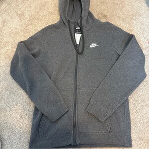 Nike Sportswear Fleece Full Zip Hoodie Men's  Small 804389-071 Gray